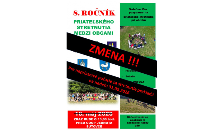 8. ročník stretnutia medzi obcami - ZRUŠENIE 