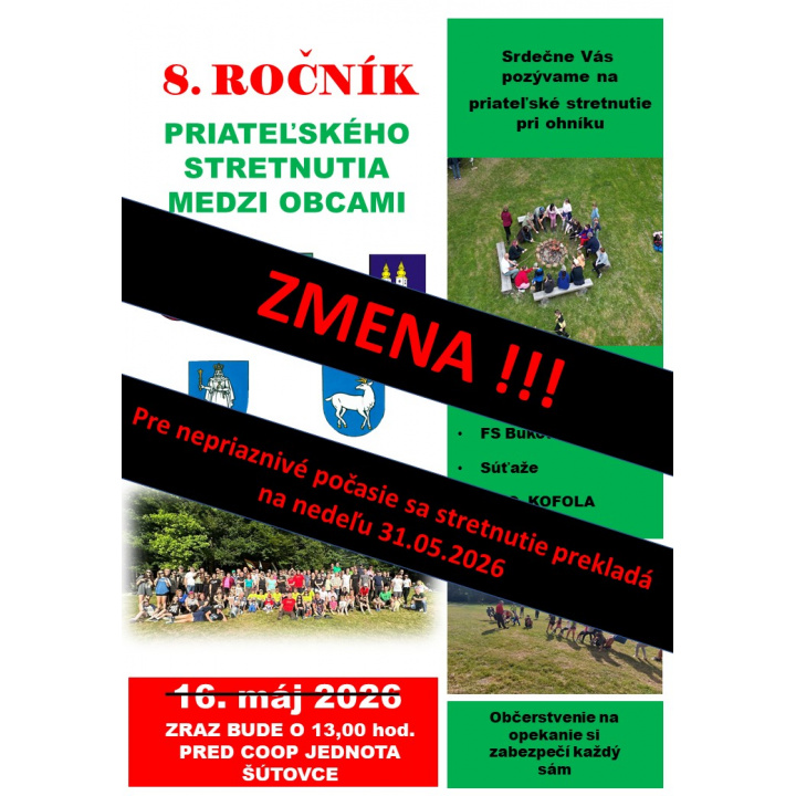8. ročník stretnutia medzi obcami - ZRUŠENIE 
