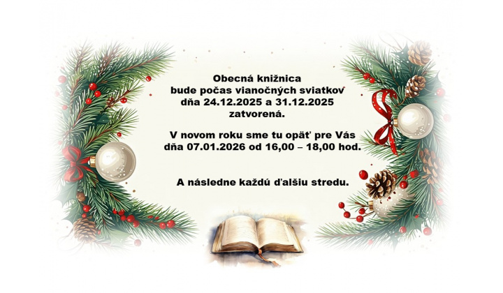 Knižnica - vianočné sviatky 