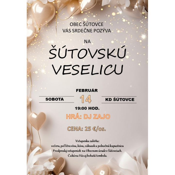 ŠÚTOVSKÁ VESELICA 